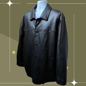 ✨ Men's Vintage Leather Dad Jacket By Excelled Size 2XL
